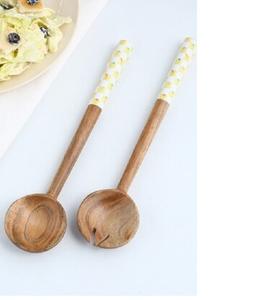 Cuchara de madera para servir y cocinar, accesorios de cocina ecológicos, cuchara mezcladora de alta calidad - Product Image 2