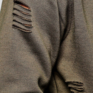 Custom Made High Quality <b>Distressed</b> Men's Winter Tracksuit Street Style 100% Cotton Breathable Solid OEM Bulk Fleece Elastic - Product Image 6