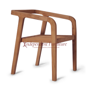 Minimalist Modern Scandinavian Natural <b>Teak</b> Dining <b>Chair</b> for Dining Room Home Living Apartment or Villa Hotel - Product Image 1
