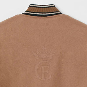 Chaqueta Letterman de algodón 100% de calidad superior para hombre de diseño personalizado con cuello levantado para exteriores - Product Image 5