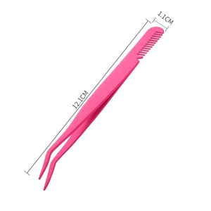 Pince à épiler à isolation volumique Pince à épiler à pointe de fibre de marque privée pour extension de cils - Product Image 2