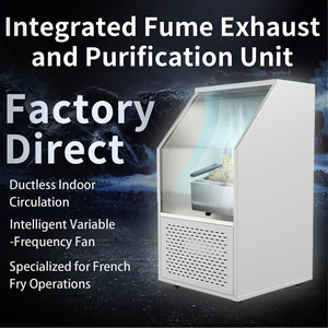 Hotte de friteuse sans conduit SOUNINY, fabrication OEM directe, acier inoxydable, système de hotte sans conduit commercial pour les petites friteries - Product Image 3