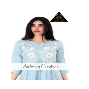 Beautiful Front Embroidery Cotton Kaftan <b>Dress</b> for Muslim Women Relaxed <b>Loose</b> Maxi Plus Size - Product Image 4