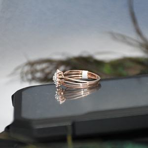 Anillo de oro sólido de 14 quilates certificado IGI, Diamante de corte brillante Natural, joyería fina minimalista para mujer, boda elegante para todos los días - Product Image 3