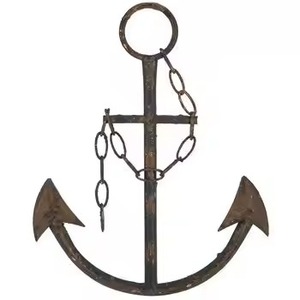 Sculpture d'ancre en laiton, art métallique décoratif nautique, élément de décoration maritime élégant pour la maison, accent pour table ou étagère - Product Image 5