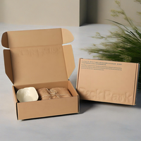Boîte d'emballage ondulé en papier kraft de marque avec logo en relief Testeur de compression en papier kraft ondulé de 2mm