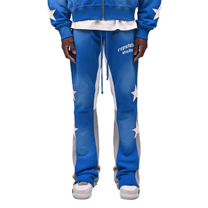 Men Clothing Custom <b>Applique</b> <b>Patch</b> Embroidery Jogger TracksuitsSun Faded Flared Sweatsuit Hoodie and Sweatpants Set for Men - Product Image 4