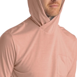 Sudadera con capucha de pesca de manga larga ligera para hombre con logotipo personalizado 2025, camisa con estampado sólido de secado rápido, protección de alta calidad - Product Image 4