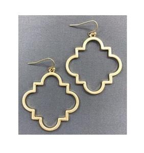 Pendientes de metal contemporáneos de moda con siluetas geométricas audaces y texturas martilladas para un aspecto llamativo de moda - Product Image 3