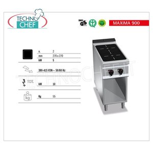 Cuisinière électrique avec 2 zones à induction sur meuble ouvert - Product Image 4