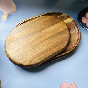 Nouveauté plateau ovale en bois plateau de service pour café thé assiette décorative vaisselle de mariage ustensile fabriqué par VITRAPRO - Product Image 5