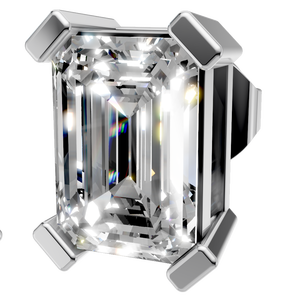 Pendientes de Moissanita con Corte Esmeralda de 2.5 Quilates, Oro Sólido de 14k, Cuatro Puntas, para Mujer, Venta al por Mayor, Regalo de Boda, Suministro Directo de Fábrica - Product Image 5