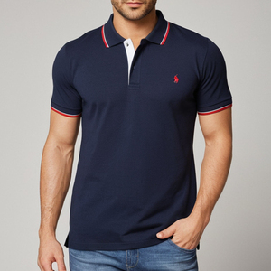 Camiseta Polo elegante para hombre para ropa informal y formal, tela de algodón de primera calidad, comodidad transpirable, atuendo de verano y ajuste clásico - Product Image 5