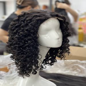 Perruque Lace Closure 13x4, Densité 200, Cheveux Humains Vietnamiens Remy Ondulés Profonds, Qualité Supérieure, Sans Produits Chimiques, Extensions de Cheveux Fabriquées à la Machine - Product Image 3