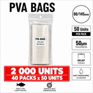 Bolsas de PVA 80x145mm 2000 Unidades de Disolución Rápida Solubles en Agua Sellado Fuerte Accesorios de Pesca de Carpa en Agua Dulce - Product Image 1