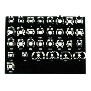 31 Uds abrazaderas de presa de goma endodónticas Instrumentos dentales juego de presa de goma con placa juego dental instrumentos quirúrgicos - Product Image 1