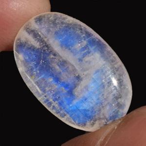 Pierre de lune arc-en-ciel polie ovale 21x14x6MM, cristaux de pierre de lune de haute qualité, magnifique pierre précieuse de pierre de lune arc-en-ciel chatoyante - Product Image 3