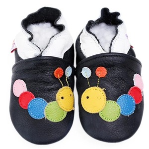 Venta al por mayor de zapatos de bebé de cuero suave Slip-on niños niñas zapatillas con Tobillo elástico antideslizante primeros zapatos de cuna para caminar - Product Image 3