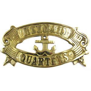 Nouvelle plaque signalétique nautique élégante en laiton de qualité d'exportation avec une finition de haute qualité pour les enseignes murales de décoration murale aux prix de gros - Product Image 1