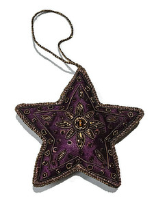 Elegante estrella dorada adorno de Navidad cuentas irrompibles adorno hecho a mano para árbol de vacaciones decoración bordada de lujo - Product Image 2