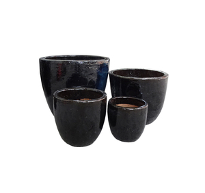 Popular item glazed Ceramic Flower Pots Planter <b>Set</b> for Indoor Outdoor Nursery Ceramic home <b>pottery</b> made in Vietnam supplier - Product Image 1