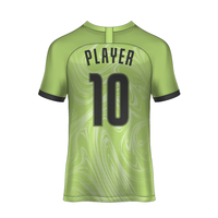 Maillot de football pour équipe, imprimé par transfert thermique, en maille, écologique, respirant, séchage rapide, conception personnalisée OEM, vêtements de rue pour hommes