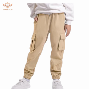 High Quality Boys Cargo Pants Kids Cargo <b>Jogger</b> with Pockets Woven Fabric Casual Pants Manufacturer & Wholesale From Bangladesh - Product Image 2