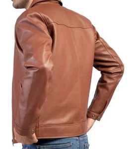 Veste de motard slim fit en cuir véritable et toile enduite pour homme, OEM, hiver, imperméable, coupe-vent, respirante, MS-LJ-091 - Product Image 2