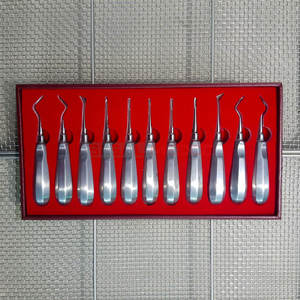 Juego de 10 Elevadores de Raíces Dentales Manuales de Acero Inoxidable, Kit de Cirugía General, Bein Flohr Heidbrink - Product Image 3