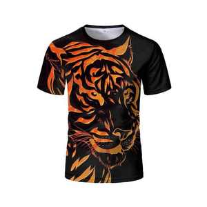 Camiseta informal de manga corta para hombre, estampado por sublimación, estilo vintage de playa, técnica lavada de verano - Product Image 1