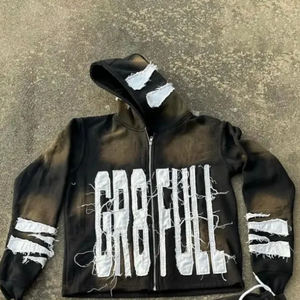 Chándales con capucha y cremallera para hombre, servicio OEM, hechos a medida, 100% algodón, talla grande, tela transpirable, estilo informal - Product Image 3