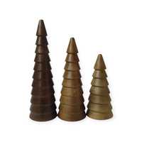 Tailles personnalisées marron foncé naturel bois de manguier écologique de haute qualité fabriqué à la main gravé arbre de Noël vacances maison de Noël