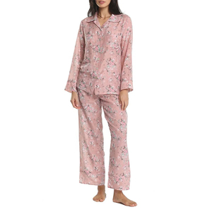 Vente en Gros de Vêtements de Nuit pour Femmes, Pyjama Femme Couleur Sublimation, Vêtements de Nuit Extensibles Col en V, Ensembles de Pyjamas pour Femmes, Vêtements de Nuit pour Dames - Product Image 1