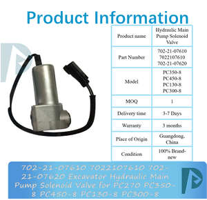 702-21-07610 7022107610 702-21-07620 Électrovanne de pompe hydraulique principale pour excavatrice PC270 PC350-8 PC450-8 PC130-8 PC300-8 - Product Image 3