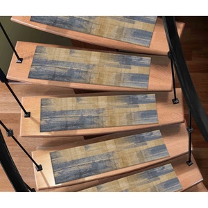 Tapis imprimé marron : bleu marine, bohème, moderne, pour marches d'escalier, facile à nettoyer, lavable en machine, gobelin - Product Image 4