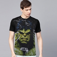 Camiseta informal de algodón para hombre, camiseta de superhéroe con estampado 3D gráfico de Hulk con detalle muscular, camiseta de manga corta totalmente personalizada