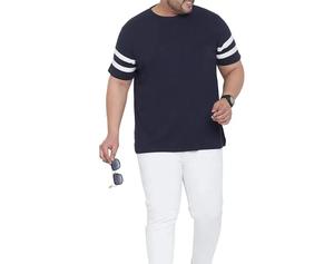 เสื้อยืดแขนสั้นสำหรับผู้ชาย, เสื้อยืดแนวสตรีท100% ผ้าฝ้ายสีเข้ากันทรงหลวมสำหรับกีฬาดีไซน์ว่างเปล่า - Product Image 5