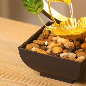 Vente d'usine <span class=keywords><strong>Fontaine</strong></span> d'eau d'intérieur Feng Shui, ornement de flux d'eau en métal porte-bonheur pour bureau, <span class=keywords><strong>fontaine</strong></span> de table Feng Shui - Product Image 3