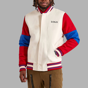 Veste universitaire de haute qualité avec logo personnalisé OEM manteau de baseball grande taille pour hommes vente en gros de manteau letterman à blocs de couleurs - Product Image 1