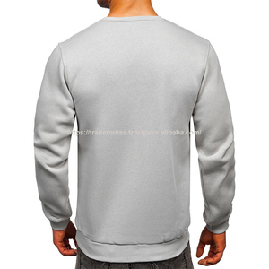 2025 tailles américaines haute qualité Hip-Hop Style sweat à col rond Logo personnalisé respirant 80% coton 20% Polyester hiver solide - Product Image 4