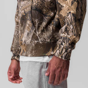 Sweat à capuche Real Tree Camo Boxy Print Heavyweight Oversized Men's Zip up Cropped Camouflage Hoodie unisexe - Product Image 2