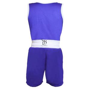 Unisexe 100% Polyester Kick Boxing Vest & Shorts Kit Personnalisé Simple En Gros Arts Martiaux Porter Kickboxing Uniformes - Product Image 5