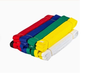 Couleur unie Logo personnalisé 100% coton 220g léger adulte uniforme broderie BJJ ceintures pour les MS-BB-04 d'entraînement d'arts martiaux - Product Image 1