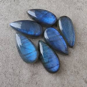 สร้อยคอลาบราดอไรต์ธรรมชาติจากมาดากัสการ์ขนาด4x6มม. ถึง20x30มม. ปรับขนาดให้เรียบอัญมณีทรงหลวมสำหรับทำมือ - Product Image 3