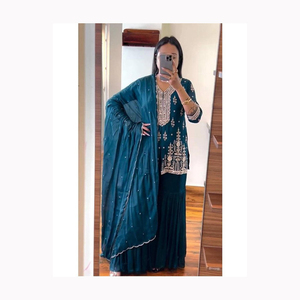 Dernières robes pakistanaises robes arabes à la mode pour femmes Salwar Kameez for Worldwide Supplier and Exporter pakistanaise sharara dress - Product Image 2