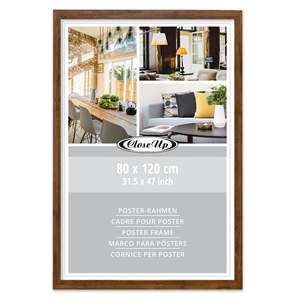 Dark Oak 80 X 120 cm Natural Wood Photo <b>Frame</b> UV Printing & Engraved Design Glass Front for Photos - Product Image 1