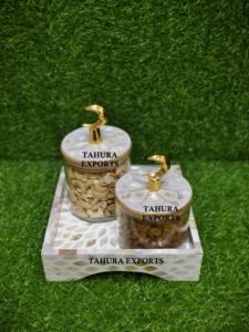 Nuevo Tarro de Almacenamiento de Nácar Más Vendido en 2026, Contenedor de Mesa para Ramadán, Caja de Almacenamiento de Resina de Estilo Nuevo, Decoración de Mesa - Product Image 5