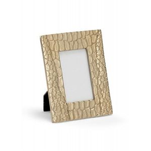 Cadre photo rectangulaire en métal nickel antique, motif vague abstraite, durable et léger, pour la décoration de la maison et du bureau, cadeau de retour - Product Image 1