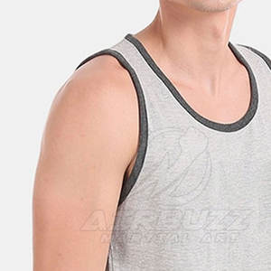 Débardeur 100% coton pour hommes, couleur unie, respirant, tricoté, vêtements de sport, style décontracté, vente en gros sur mesure - Product Image 5