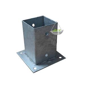 Plaque <span class=keywords><strong>de</strong></span> base carrée pour <span class=keywords><strong>poteau</strong></span> <span class=keywords><strong>de</strong></span> clôture <span class=keywords><strong>de</strong></span> jardin en métal galvanisé antirouille - Product Image 2